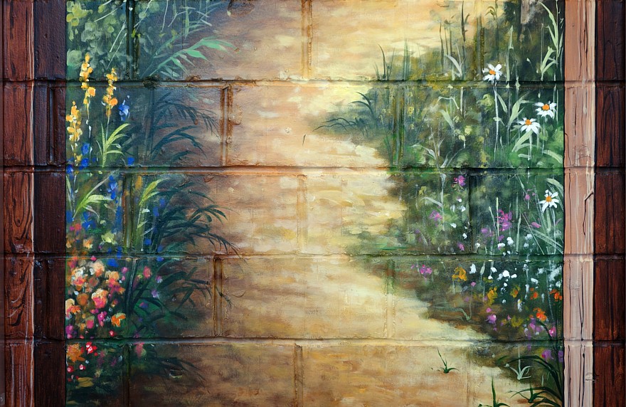 Detail muurschildering